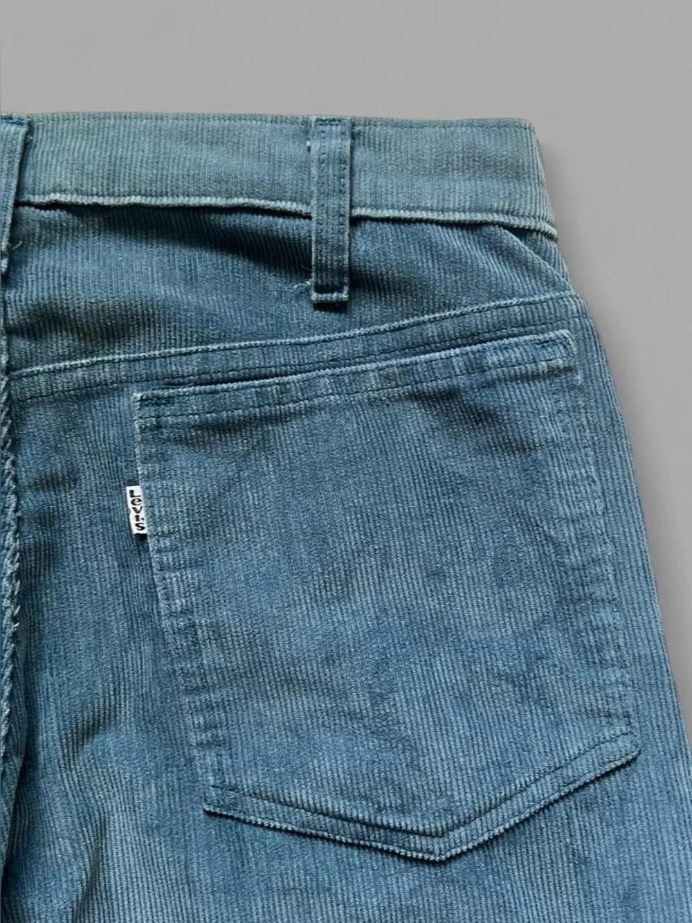Vintage 80’s Levi’s White Tag Retro Western Boho Blue Corduroy Pants Size 32x36